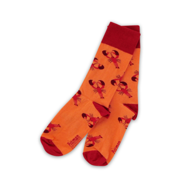 Orange lobster socks